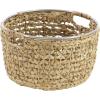 imageDeco 79 Seagrass Handmade Storage Basket with Metal Handles Set of 3 15quot 17quot 19quotW Light Brown151719W