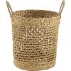 imageDeco 79 Seagrass Handmade Storage Basket with Metal Handles Set of 3 15quot 17quot 19quotW Light Brown21 x 7