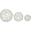 imageCosmoLiving by Cosmopolitan Metal Geometric Decorative Sculpture Home Decor Statues Set of 3 Accent Figurines 8quot 6quot 4quotD GoldSilver