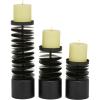 imageDeco 79 Metal Decorative Candle Holder Candle Stand Set of 3 Candlestick Holder 6quot 8quot 12quotH BlackBlack