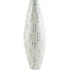 imageDeco 79 Mother of Pearl Shell Handmade Decorative Vase Tall Mosaic Centerpiece Vase with Blue Accents Flower Vase for Home Decoration 10quot x 10quot x 33quot Cream