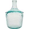 imageDeco 79 Recycled Glass Decorative Vase Spanish Bottle Centerpiece Vase with Bubble Texture Flower Vase for Home Decoration 10quot x 10quot x 17quot BlueClear