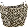 imageDeco 79 Seagrass Handmade Decorative and Functional Storage Basket Basket Organizer with Handles Basket for Storage 21quot x 18quot x 18quot BrownBrown
