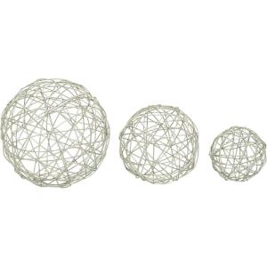 imageCosmoLiving by Cosmopolitan Metal Geometric Decorative Sculpture Home Decor Statues Set of 3 Accent Figurines 8quot 6quot 4quotD GoldSilver