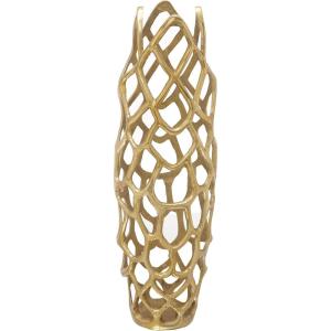imageDeco 79 Aluminum Metal Decorative Vase Tall Coral Centerpiece Vase Vase for Home Decoration 9quot x 9quot x 31quot GoldGold