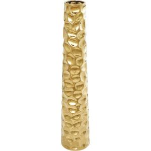 imageDeco 79 Ceramic Decorative Vase Cone Centerpiece Vase with Concaved Bubble Texture Flower Vase for Home Decoration 6quot x 6quot x 20quot SilverGold