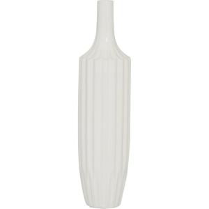 imageDeco 79 Ceramic Stripe Texture Vase 5quot x 5quot x 23quot WhiteWhite