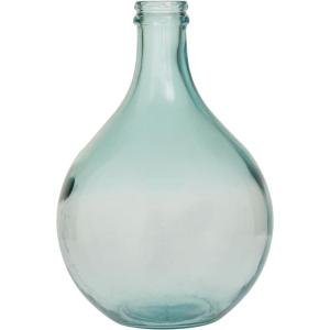imageDeco 79 Recycled Glass Handmade Decorative Vase Spanish Bottle Centerpiece Vase Flower Vase for Home Decoration 11quot x 11quot x 17quot BlueTeal