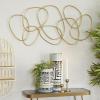 imageCosmoLiving by Cosmopolitan Metal Abstract Home Wall Decor Interlocking Rings Wall Sculpture Wall Art 43quot x 1quot x 22quot Gold
