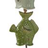 imageDeco 79 Ceramic Fish Indoor Outdoor Windchime Wind Chime with Brown Rope Hanging Ornament 7quot x 2quot x 27quot Multi Colored