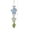 imageDeco 79 Ceramic Fish Indoor Outdoor Windchime Wind Chime with Brown Rope Hanging Ornament 7quot x 2quot x 27quot Multi Colored