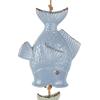 imageDeco 79 Ceramic Fish Indoor Outdoor Windchime Wind Chime with Brown Rope Hanging Ornament 7quot x 2quot x 27quot Multi Colored