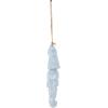 imageDeco 79 Ceramic Sea Horse Indoor Outdoor Windchime Wind Chime with Brown Rope Hanging Ornament 5quot x 2quot x 24quot Blue