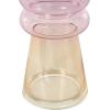 imageDeco 79 Glass Vase Ribbed with Color Blocks Set of 2 5quot W 14quot H Multi Colored5W  12H
