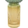 imageDeco 79 Glass Vase Ribbed with Color Blocks Set of 2 5quot W 14quot H Multi Colored6W  12H