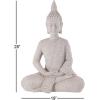 imageDeco 79 Magnesium Oxide Buddha Decorative Garden Sculpture Indoor Outdoor Meditating Garden Statue Outdoor Sculpture 13quot x 13quot x 20quot Gray13 x 13 x 20