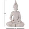 imageDeco 79 Magnesium Oxide Buddha Decorative Garden Sculpture Indoor Outdoor Meditating Garden Statue Outdoor Sculpture 13quot x 13quot x 20quot Gray13 x 13 x 20