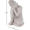 imageDeco 79 Magnesium Oxide Buddha Decorative Garden Sculpture Indoor Outdoor Meditating Garden Statue Outdoor Sculpture 13quot x 13quot x 20quot Gray19 x 13 x 28