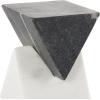 imageDeco 79 Marble Abstract Decorative Sculpture Stacked Stone Home Decor Statue with Black Block Base Accent Figurine 3quot x 3quot x 9quot WhiteWhite