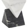 imageDeco 79 Marble Abstract Decorative Sculpture Stacked Stone Home Decor Statue with Black Block Base Accent Figurine 3quot x 3quot x 9quot WhiteWhite