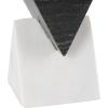 imageDeco 79 Marble Abstract Decorative Sculpture Stacked Stone Home Decor Statue with Black Block Base Accent Figurine 3quot x 3quot x 9quot WhiteWhite