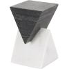 imageDeco 79 Marble Abstract Decorative Sculpture Stacked Stone Home Decor Statue with Black Block Base Accent Figurine 3quot x 3quot x 9quot WhiteWhite