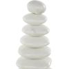 imageDeco 79 Marble Abstract Decorative Sculpture Stacked Stone Home Decor Statue with Black Block Base Accent Figurine 3quot x 3quot x 9quot WhiteWhite