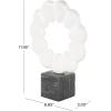 imageDeco 79 Marble Heart Decorative Sculpture Slanted Home Decor Statue with Black Block Base Accent Figurine 5quot x 3quot x 9quot WhiteWhite
