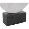 imageDeco 79 Marble Heart Decorative Sculpture Slanted Home Decor Statue with Black Block Base Accent Figurine 5quot x 3quot x 9quot WhiteWhite