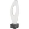 imageDeco 79 Marble Heart Decorative Sculpture Slanted Home Decor Statue with Black Block Base Accent Figurine 5quot x 3quot x 9quot WhiteWhite