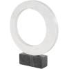 imageDeco 79 Marble Heart Decorative Sculpture Slanted Home Decor Statue with Black Block Base Accent Figurine 5quot x 3quot x 9quot WhiteWhite
