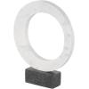 imageDeco 79 Marble Heart Decorative Sculpture Slanted Home Decor Statue with Black Block Base Accent Figurine 5quot x 3quot x 9quot WhiteWhite