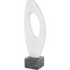 imageDeco 79 Marble Heart Decorative Sculpture Slanted Home Decor Statue with Black Block Base Accent Figurine 5quot x 3quot x 9quot WhiteWhite