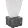 imageDeco 79 Marble Heart Decorative Sculpture Slanted Home Decor Statue with Black Block Base Accent Figurine 5quot x 3quot x 9quot WhiteWhite