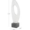 imageDeco 79 Marble Heart Decorative Sculpture Slanted Home Decor Statue with Black Block Base Accent Figurine 5quot x 3quot x 9quot WhiteWhite