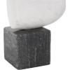 imageDeco 79 Marble Heart Decorative Sculpture Slanted Home Decor Statue with Black Block Base Accent Figurine 5quot x 3quot x 9quot WhiteWhite