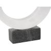 imageDeco 79 Marble Heart Decorative Sculpture Slanted Home Decor Statue with Black Block Base Accent Figurine 5quot x 3quot x 9quot WhiteWhite