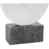 imageDeco 79 Marble Heart Decorative Sculpture Slanted Home Decor Statue with Black Block Base Accent Figurine 5quot x 3quot x 9quot WhiteWhite