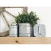 imageDeco 79 Metal Decorative Canisters Decorative Containers Set of 2 Decorative Keepsake Boxes 8quot 7quotH Silver