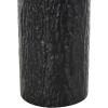 imageDeco 79 Metal Decorative Vase Color Block Centerpiece Vases with Rounded Linear Grooves and Brown Wood Tops Set of 2 Flower Vases for Home Decoration 11quot 10quot H BlackBlack