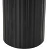imageDeco 79 Metal Decorative Vase Color Block Centerpiece Vases with Rounded Linear Grooves and Brown Wood Tops Set of 2 Flower Vases for Home Decoration 11quot 10quot H BlackBlack