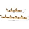 imageDeco 79 Metal Mushroom Home Wall Hook 8 Hanger Coat Hooks Set of 2 Hooks 23quot 13quot W Gold