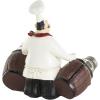 imageDeco 79 Polystone Chef Salt and Pepper Shaker Holder Figurine with Red Accents 5quot x 3quot x 8quot WhiteWhite