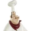 imageDeco 79 Polystone Chef Salt and Pepper Shaker Holder Figurine with Red Accents 5quot x 3quot x 8quot WhiteWhite