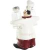 imageDeco 79 Polystone Chef Salt and Pepper Shaker Holder Figurine with Red Accents 5quot x 3quot x 8quot WhiteWhite