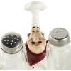 imageDeco 79 Polystone Chef Salt and Pepper Shaker Holder Figurine with Red Accents 5quot x 3quot x 8quot WhiteWhite