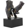 imageDeco 79 Resin Hands Open Sculpture with Butterfly and Copper Accents 8quot x 8quot x 5quot Dark BrownBlack