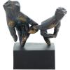 imageDeco 79 Resin Hands Open Sculpture with Butterfly and Copper Accents 8quot x 8quot x 5quot Dark BrownBlack