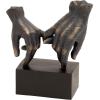 imageDeco 79 Resin Hands Open Sculpture with Butterfly and Copper Accents 8quot x 8quot x 5quot Dark BrownBlack