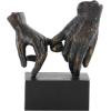 imageDeco 79 Resin Hands Open Sculpture with Butterfly and Copper Accents 8quot x 8quot x 5quot Dark BrownBlack